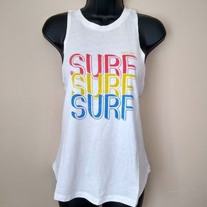 Rip Curl sz M Hawaiian surf graphic Muscle Tank top exercise summer light weigh